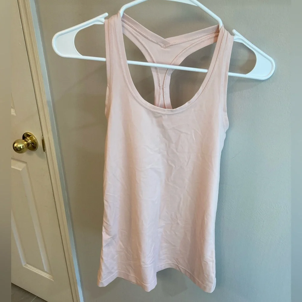 EUC Lululemon Cool Racerback II Tank Top in Feather Pink sz 4